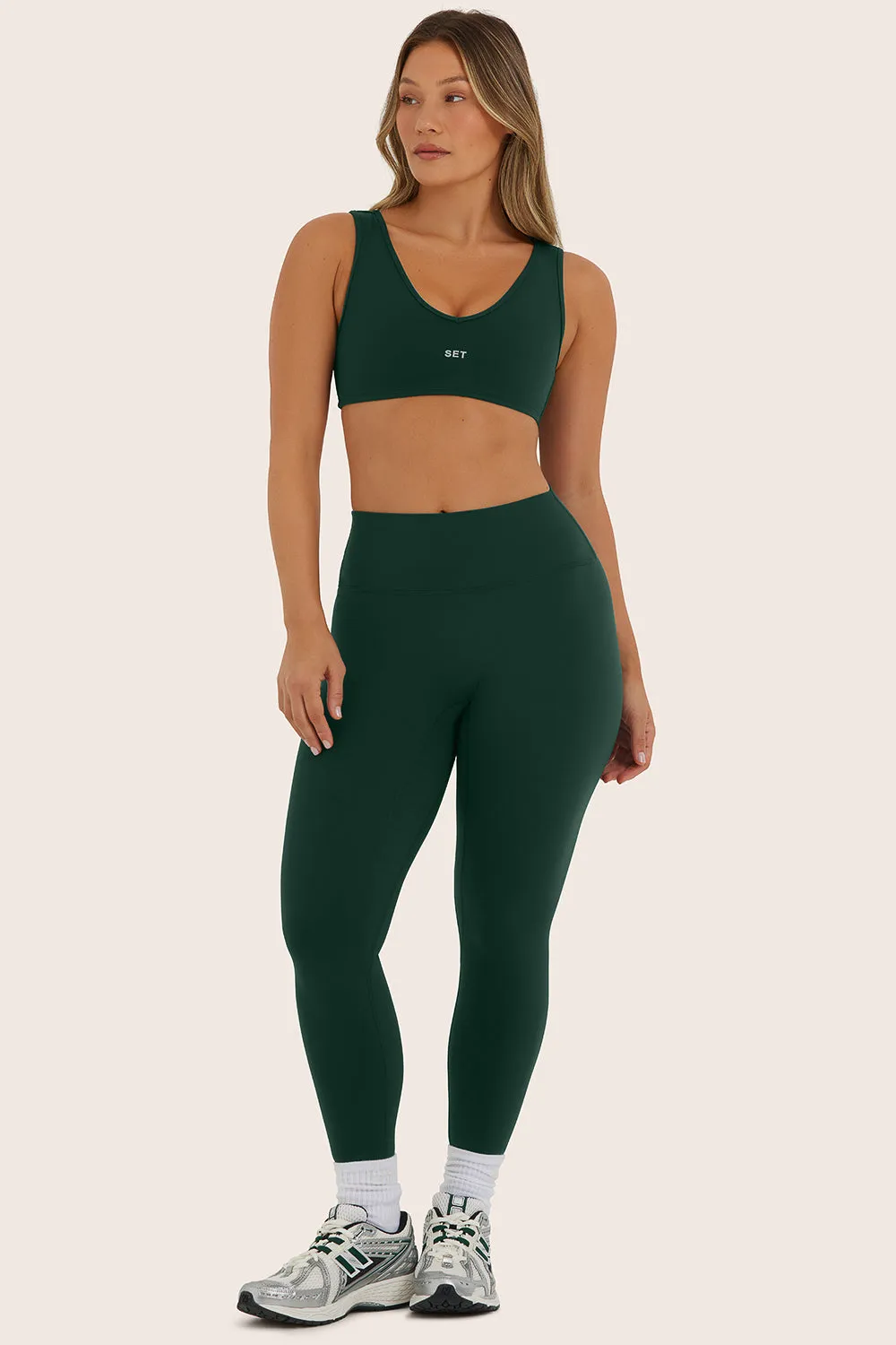 SPORTBODY® SPORTY MID-RISE LEGGINGS - BEETLE sold by SETactive product image thumbnail 2