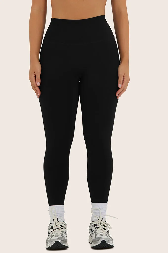 SPORTBODY® SPORTY HIGH-RISE LEGGINGS - ONYX sold by SETactive