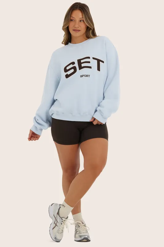 MIDWEIGHT SWEATS STAPLE SET CREWNECK - FROSTING sold by SETactive