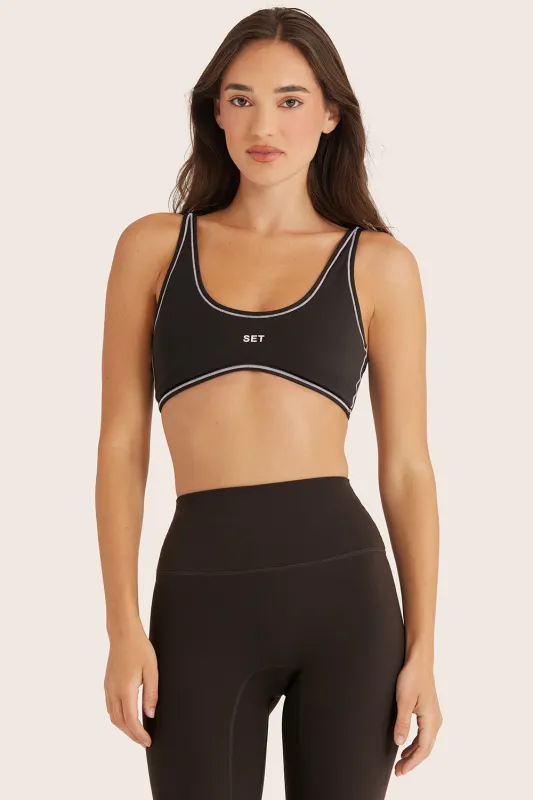 SPORTBODY® SPORTY STITCH BRA - BIRTHDAY ESPRESSO sold by SETactive
