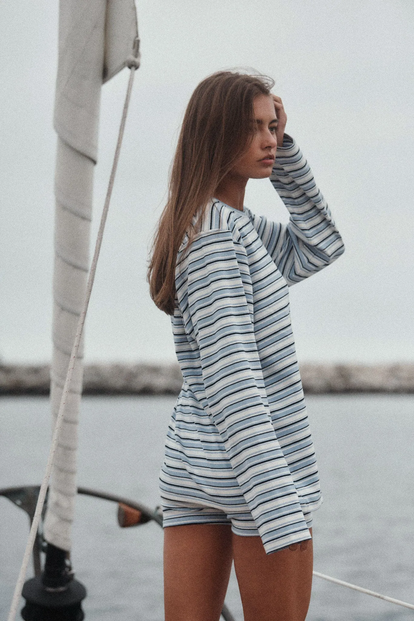 STRIPE JERSEY STRIPE OVERSIZED LONG SLEEVE - SAILOR sold by SETactive product image thumbnail 2