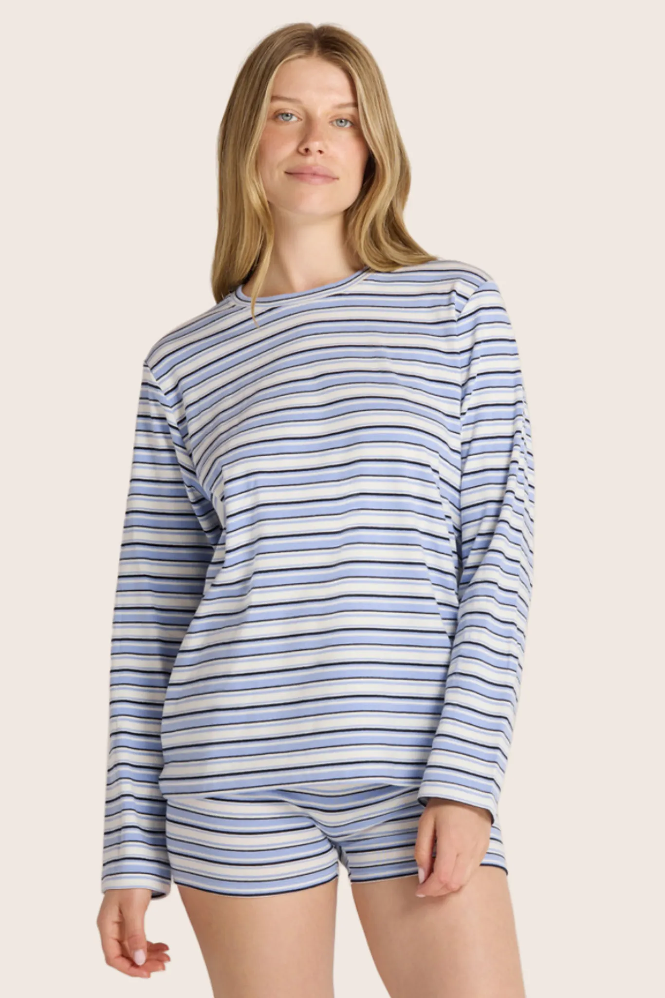 STRIPE JERSEY STRIPE OVERSIZED LONG SLEEVE - SAILOR sold by SETactive