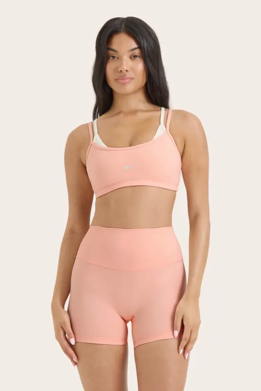 AIRLUXE™ BREATHE LAYERED MOVE BRA - PEACH sold by SETactive