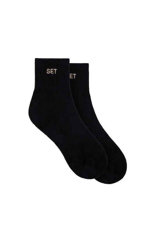 SET SHORTY SOCKS - ONYX/SANDBAR sold by SETactive