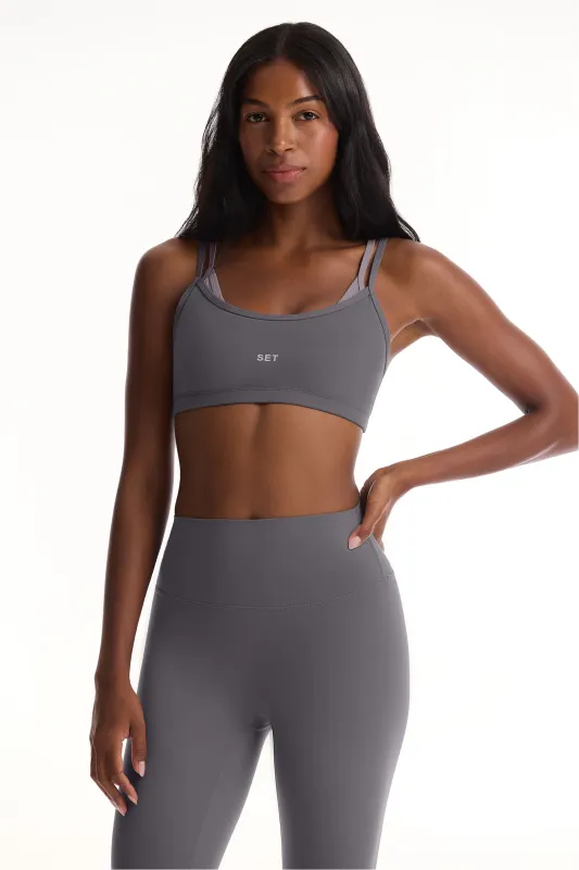 AIRLUXE™ BREATHE LAYERED MOVE BRA - LYNX sold by SETactive