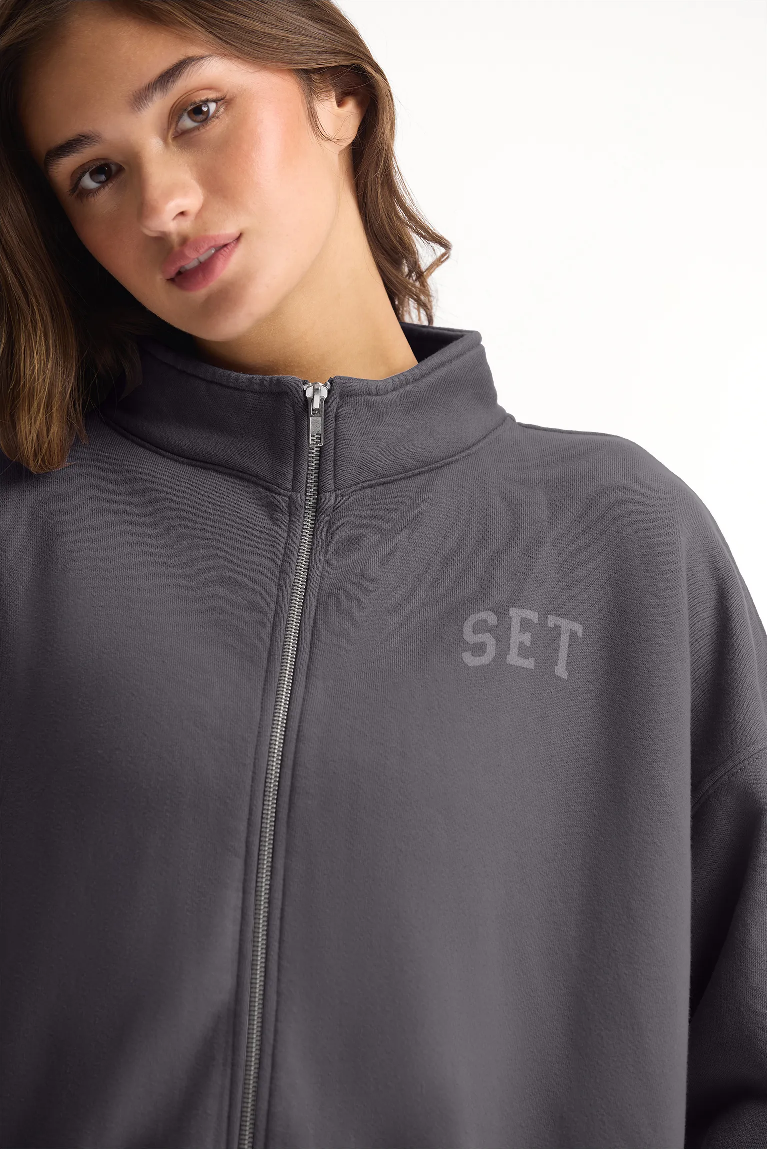 MIDWEIGHT SWEATS STAPLE SET FUNNEL ZIP - LYNX sold by SETactive product image thumbnail 4