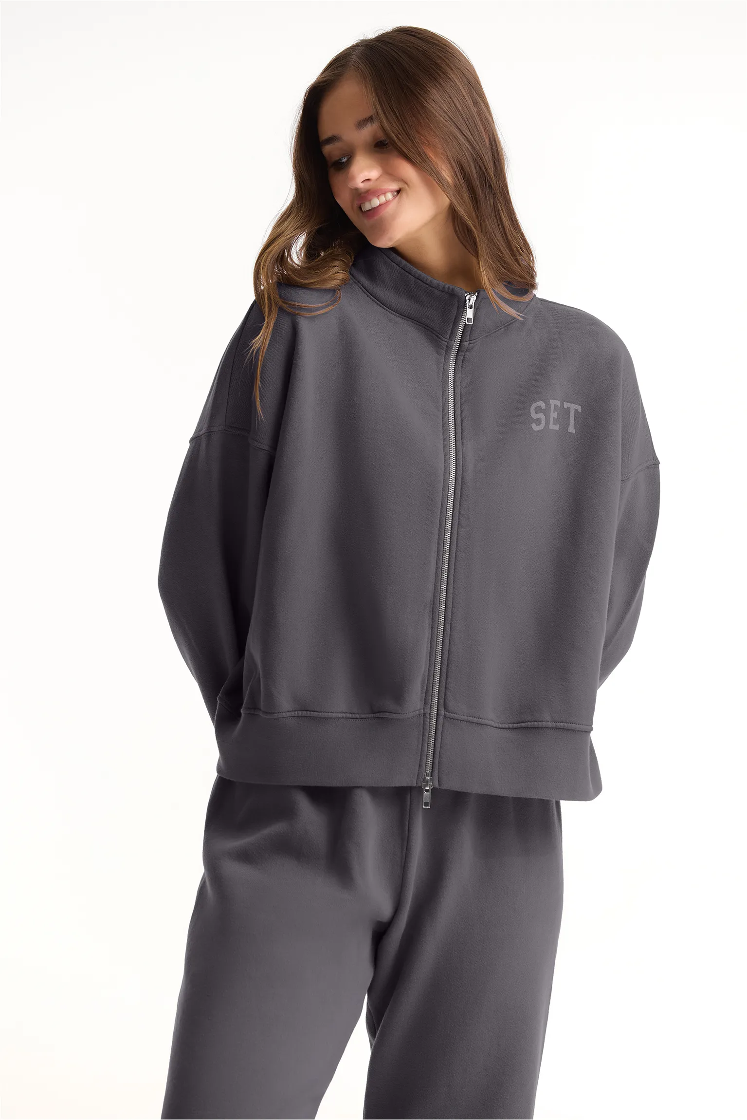 MIDWEIGHT SWEATS STAPLE SET FUNNEL ZIP - LYNX sold by SETactive