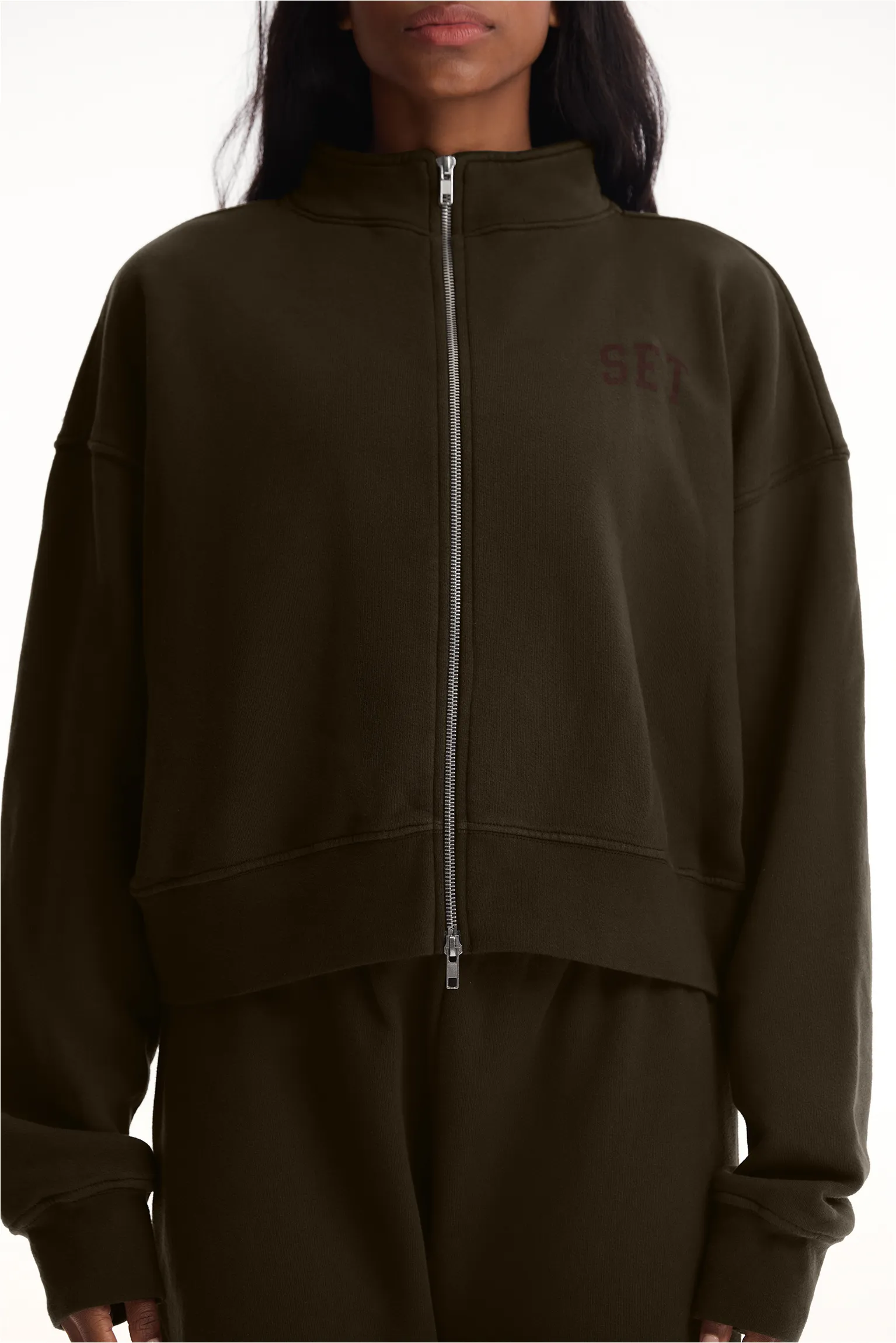 MIDWEIGHT SWEATS STAPLE SET FUNNEL ZIP - MAVERICK sold by SETactive product image thumbnail 4