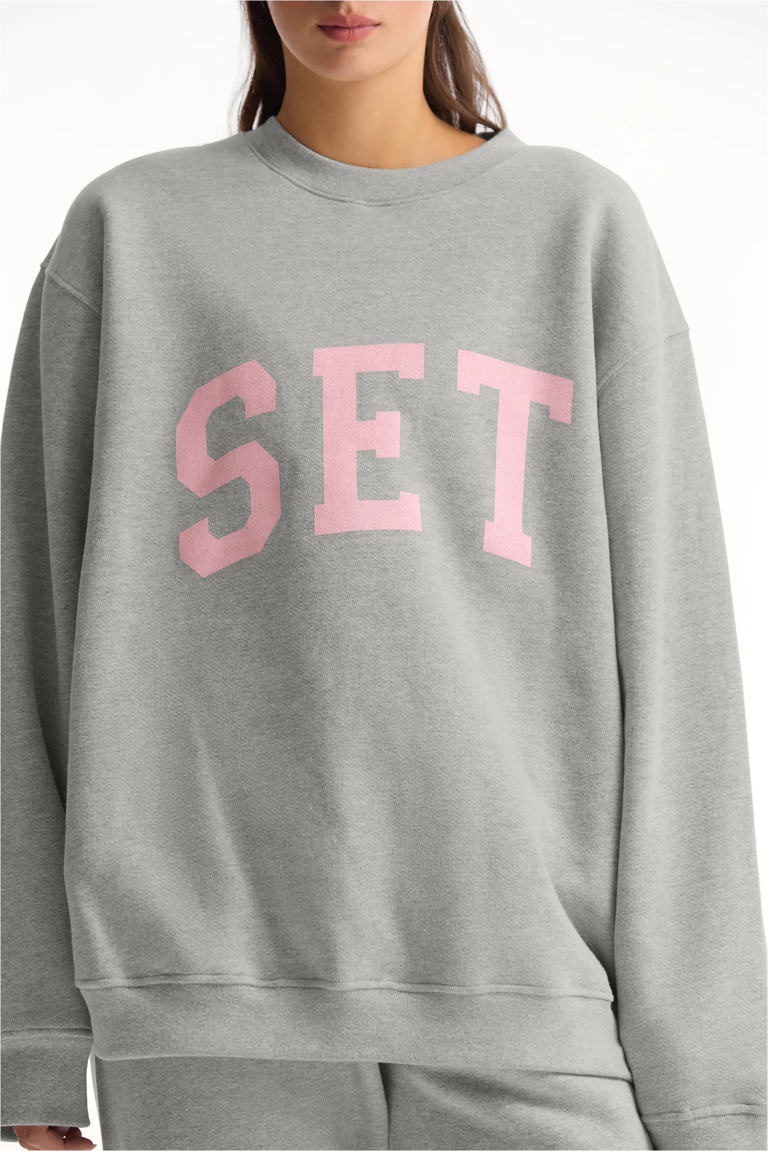 MIDWEIGHT SWEATS STAPLE SET CREWNECK (PREORDER) - IRON HEATHER GREY sold by SETactive product image thumbnail 4