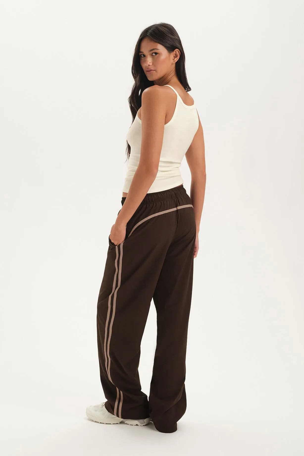 NYLON TRACK DRAWSTRING STRAIGHT LEG PANTS - ZION sold by SETactive product image thumbnail 4
