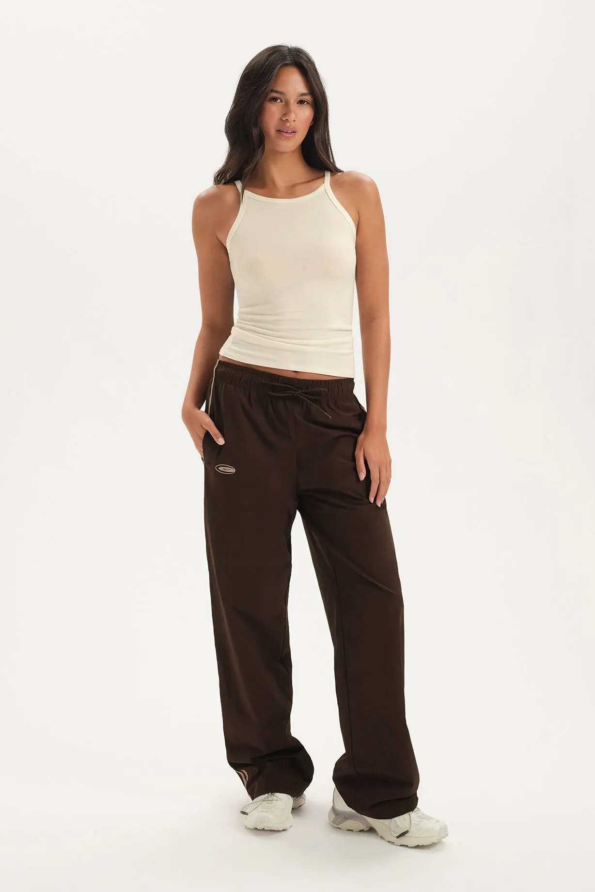 NYLON TRACK DRAWSTRING STRAIGHT LEG PANTS - ZION sold by SETactive product image thumbnail 3