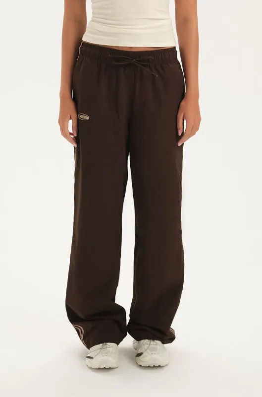 NYLON/MICRO FLEECE TRACK DRAWSTRING STRAIGHT LEG PANTS - ZION sold by SETactive