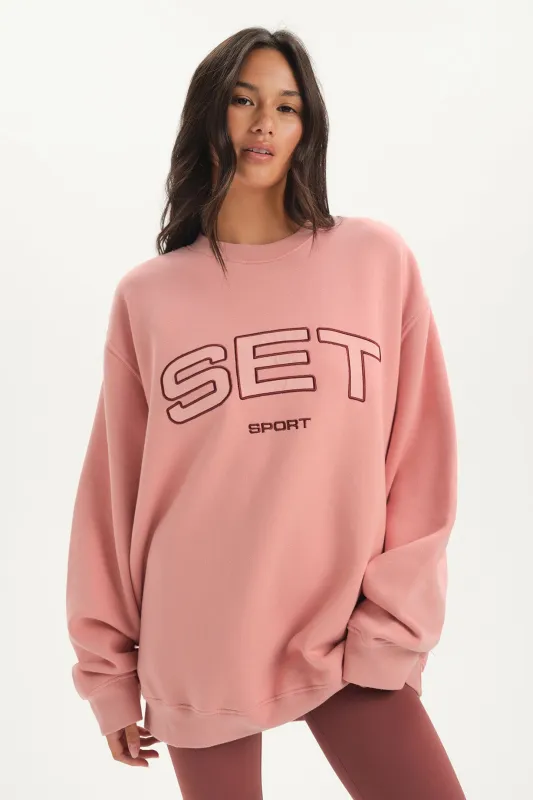 MIDWEIGHT SWEATS STAPLE SET CREWNECK - EMBER made by SETactive