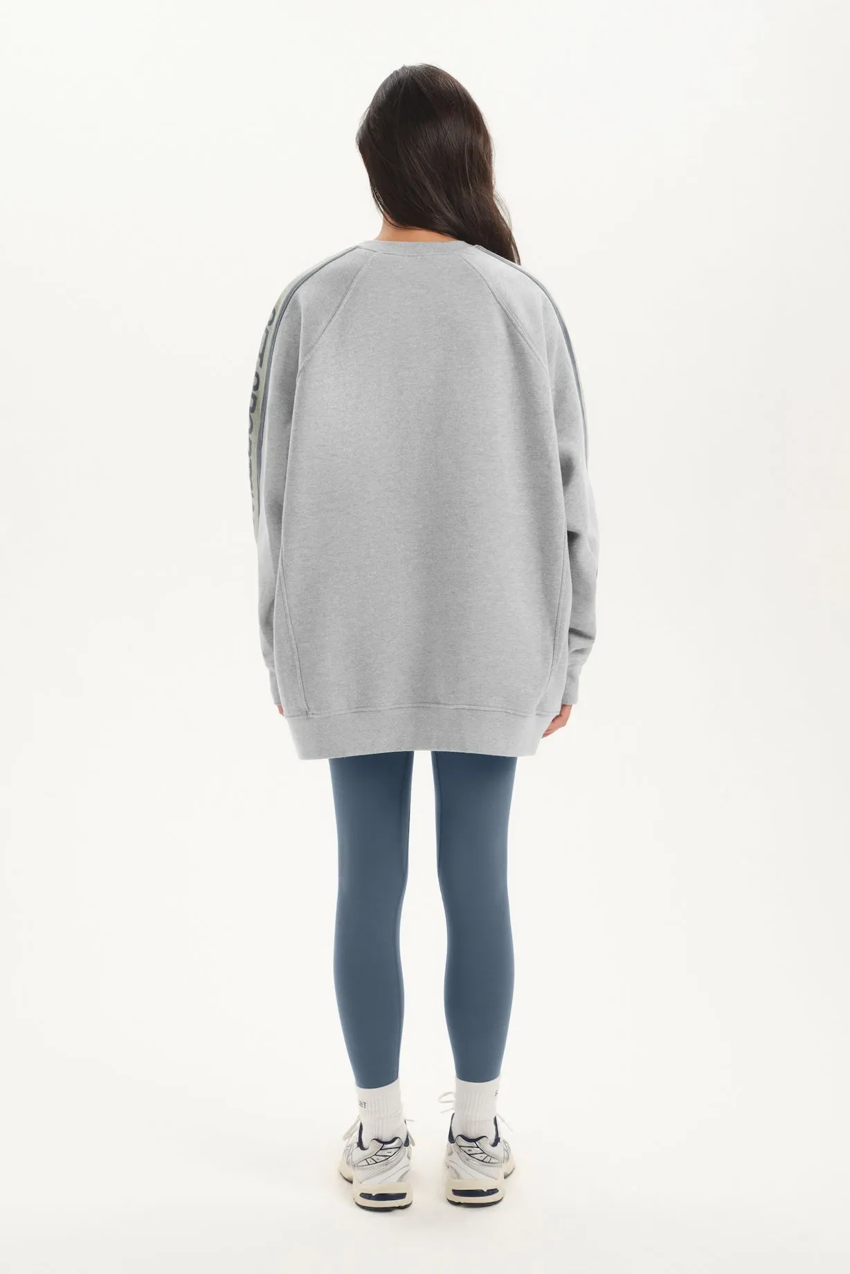 MIDWEIGHT SWEATS STAPLE PANELED CREWNECK - IRON HEATHER GREY/ZUMA sold by SETactive product image thumbnail 4