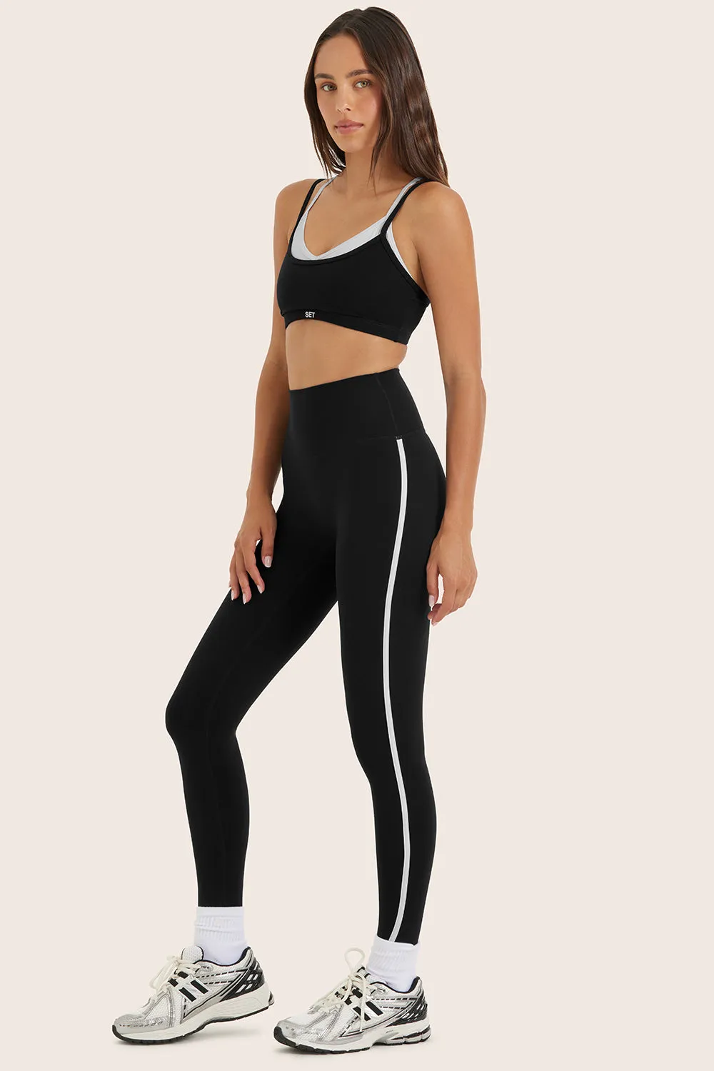 SPORTBODY® SPORTY HIGH-RISE STRIPE LEGGINGS - ORCA sold by SETactive product image thumbnail 4