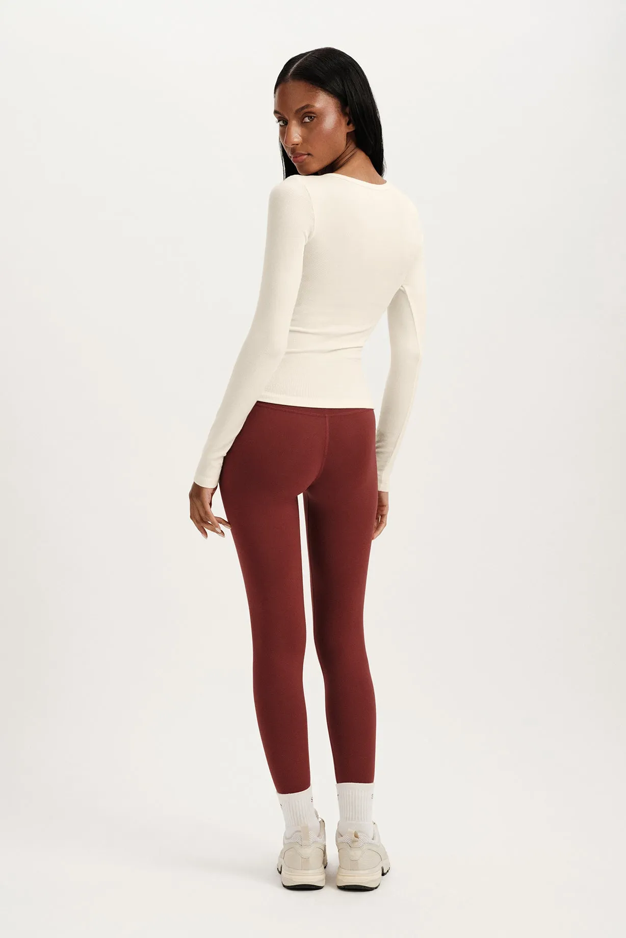 RIBBED MODAL BODY HENLEY - DUST sold by SETactive product image thumbnail 4