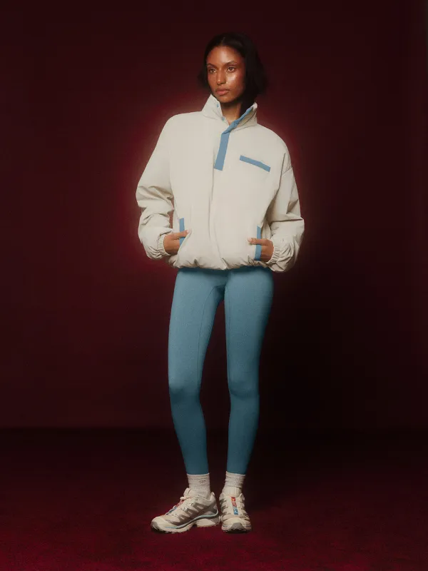 NYLON PUFF QUARTER SNAP JACKET - GLISTEN made by SETactive