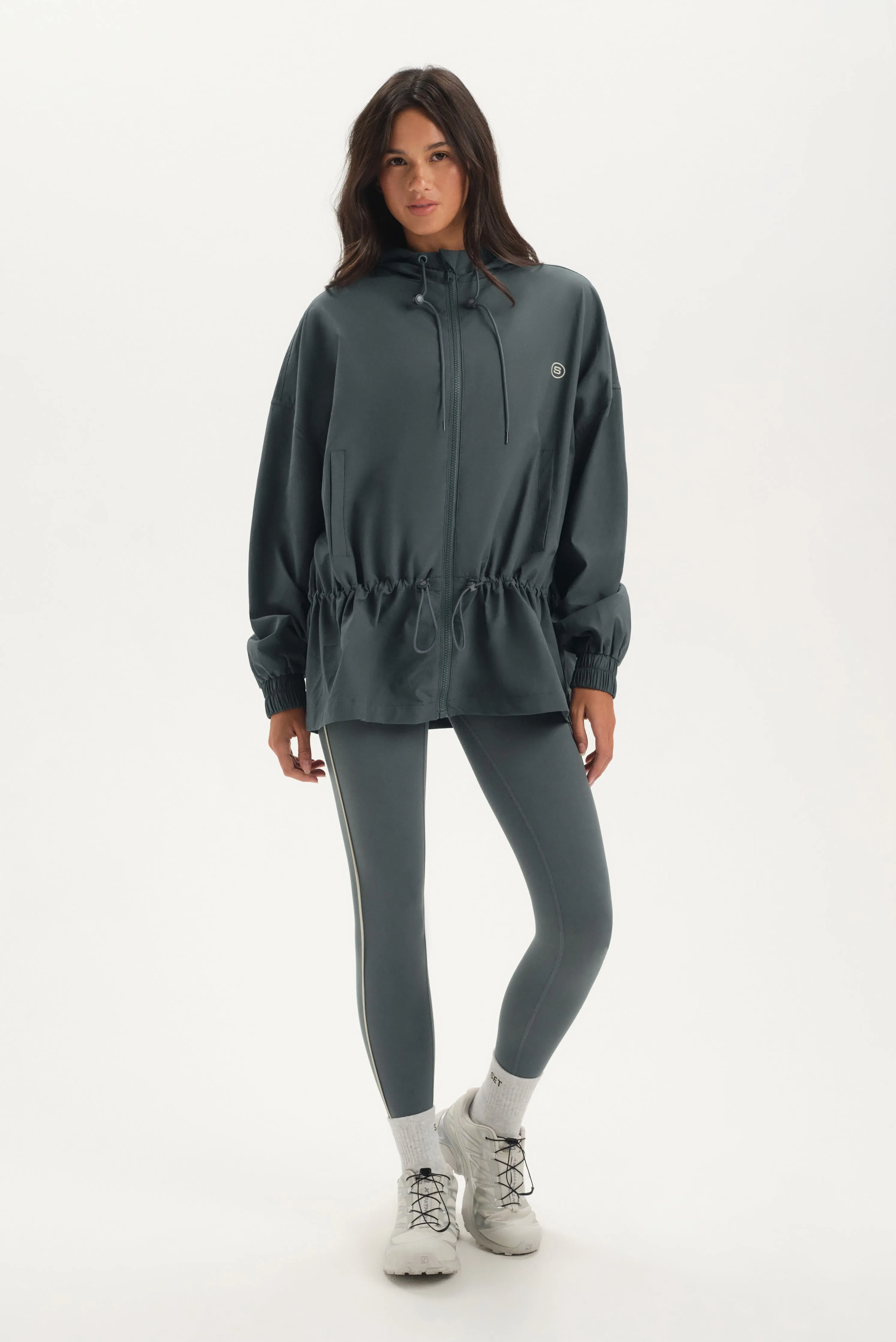 NYLON TRACK CINCHED WINDBREAKER - MAST sold by SETactive product image thumbnail 4