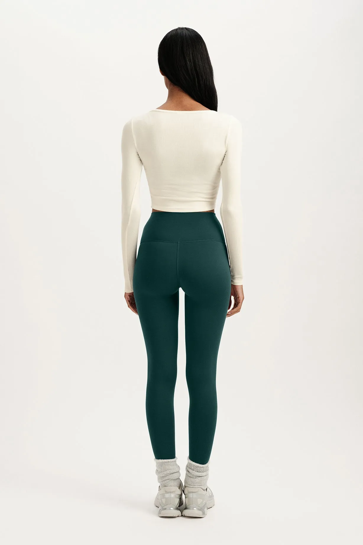 RIBBED MODAL BODY SQUARENECK LONG SLEEVE - DUST sold by SETactive product image thumbnail 5