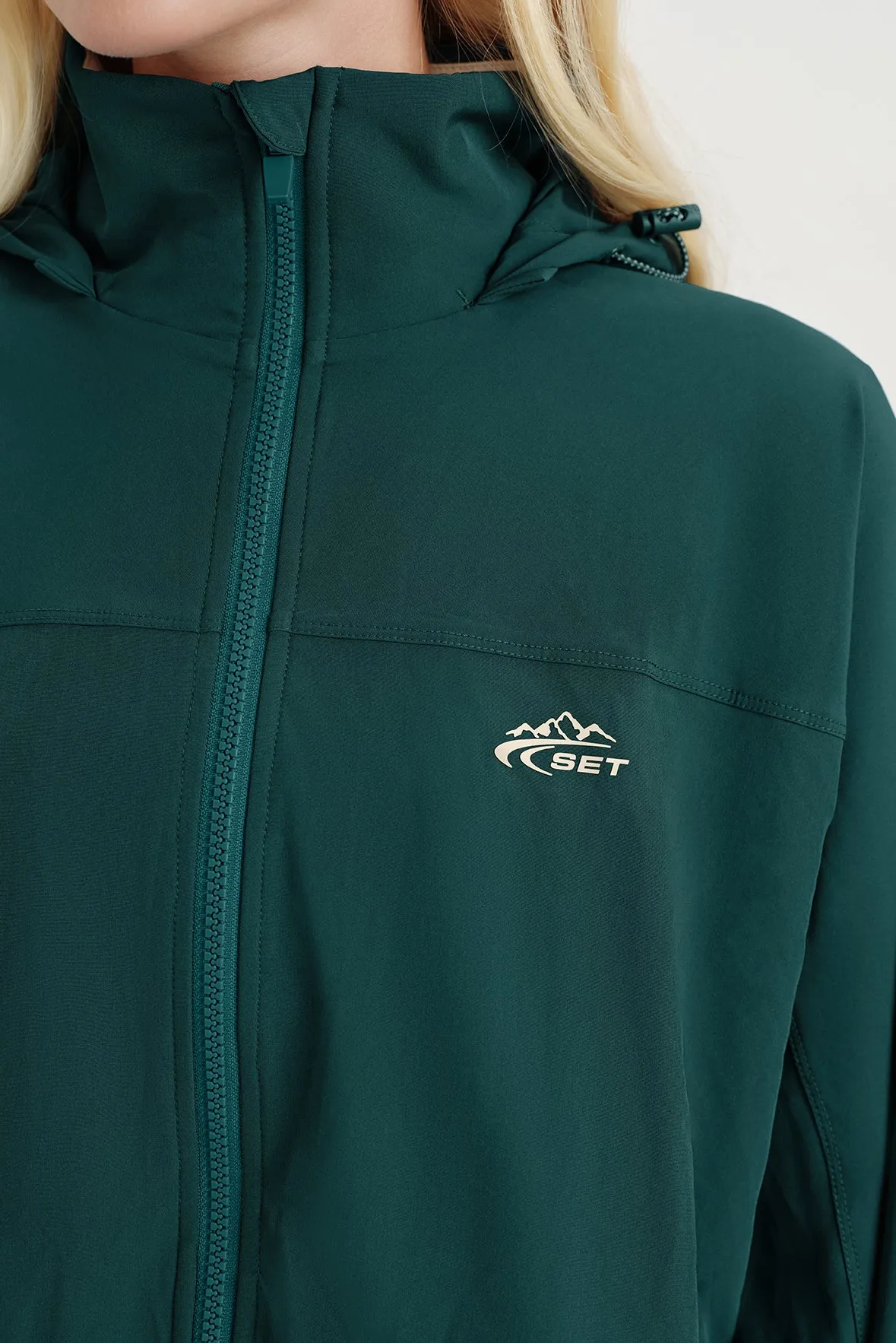 NYLON DUET CINCHED WINDBREAKER - PEAK sold by SETactive product image thumbnail 5