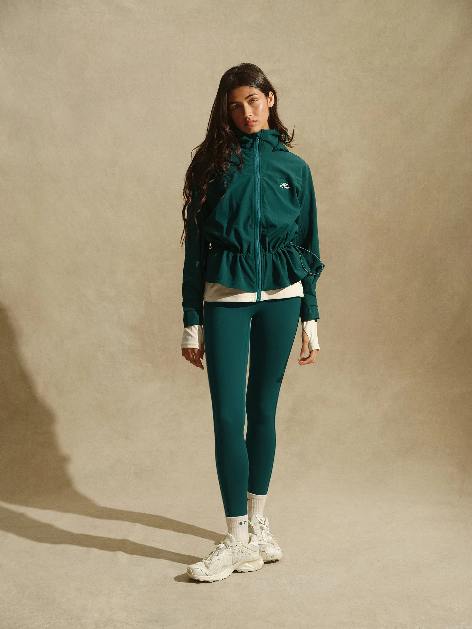 NYLON DUET CINCHED WINDBREAKER - PEAK sold by SETactive