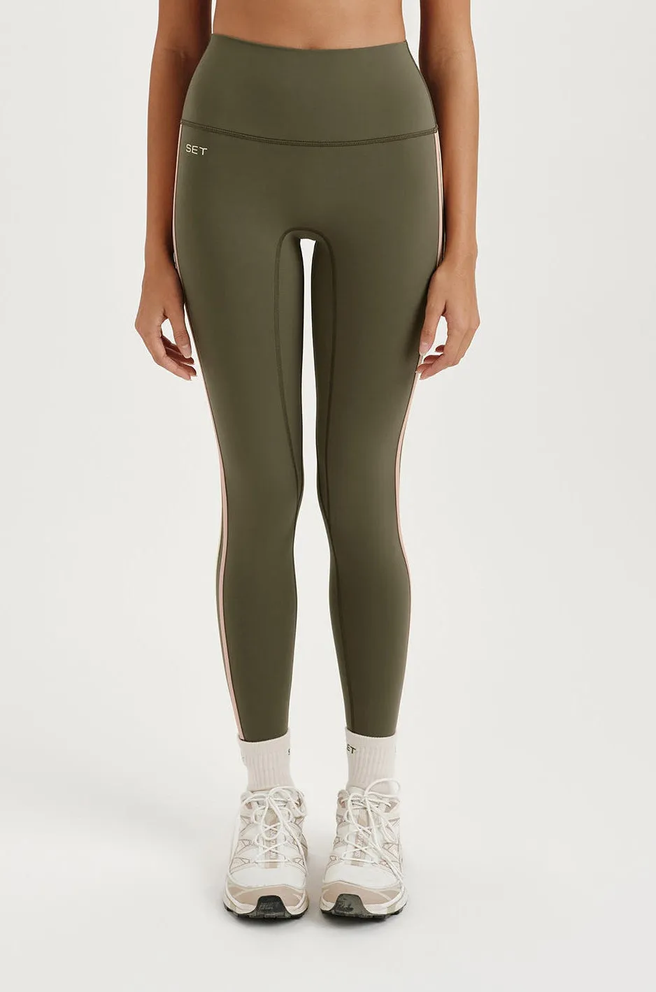 LUXFORM® LUX HIGH-RISE DUO STRIPE LEGGINGS - SEDONA sold by SETactive product image thumbnail 2
