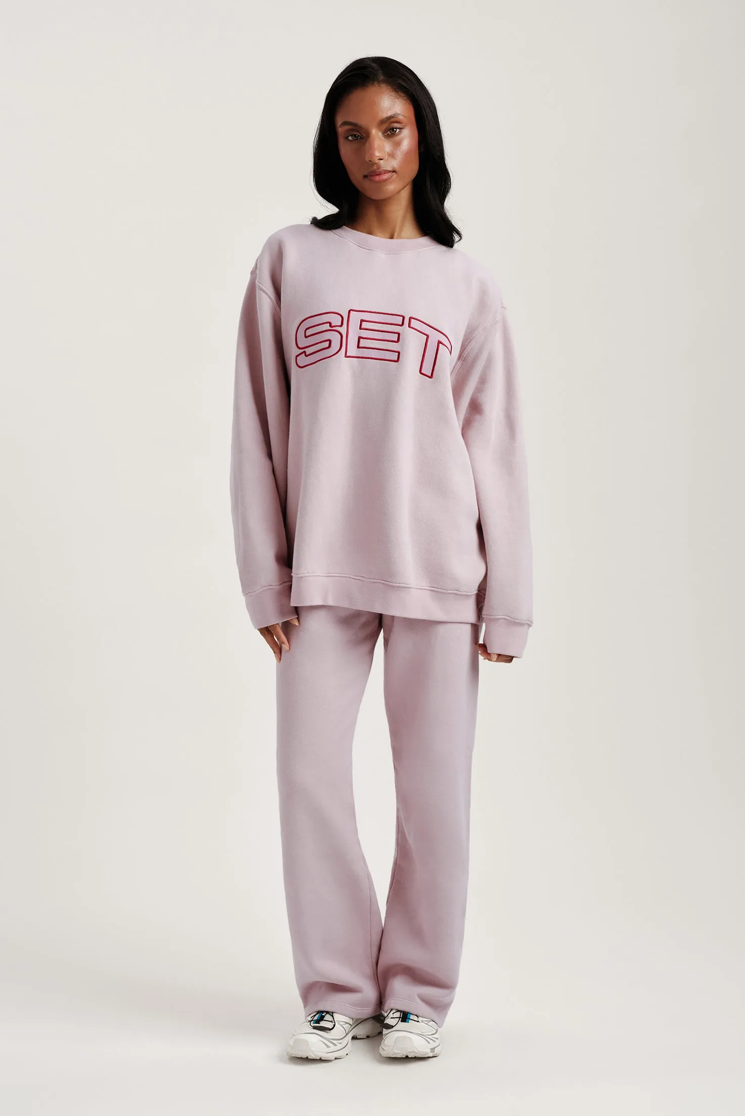 MIDWEIGHT SWEATS STAPLE STRAIGHT LEG SWEATPANTS - SONNET (PINK) sold by SETactive product image thumbnail 3