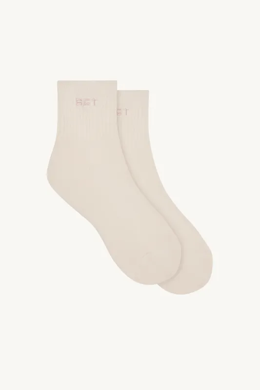 SET SHORTY SOCKS - CREAM/BLUSH made by SETactive