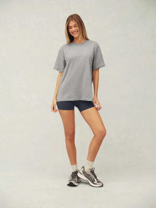 CLASSIC COTTON DAILY BOYFRIEND TEE - FOG HEATHER GREY made by SETactive