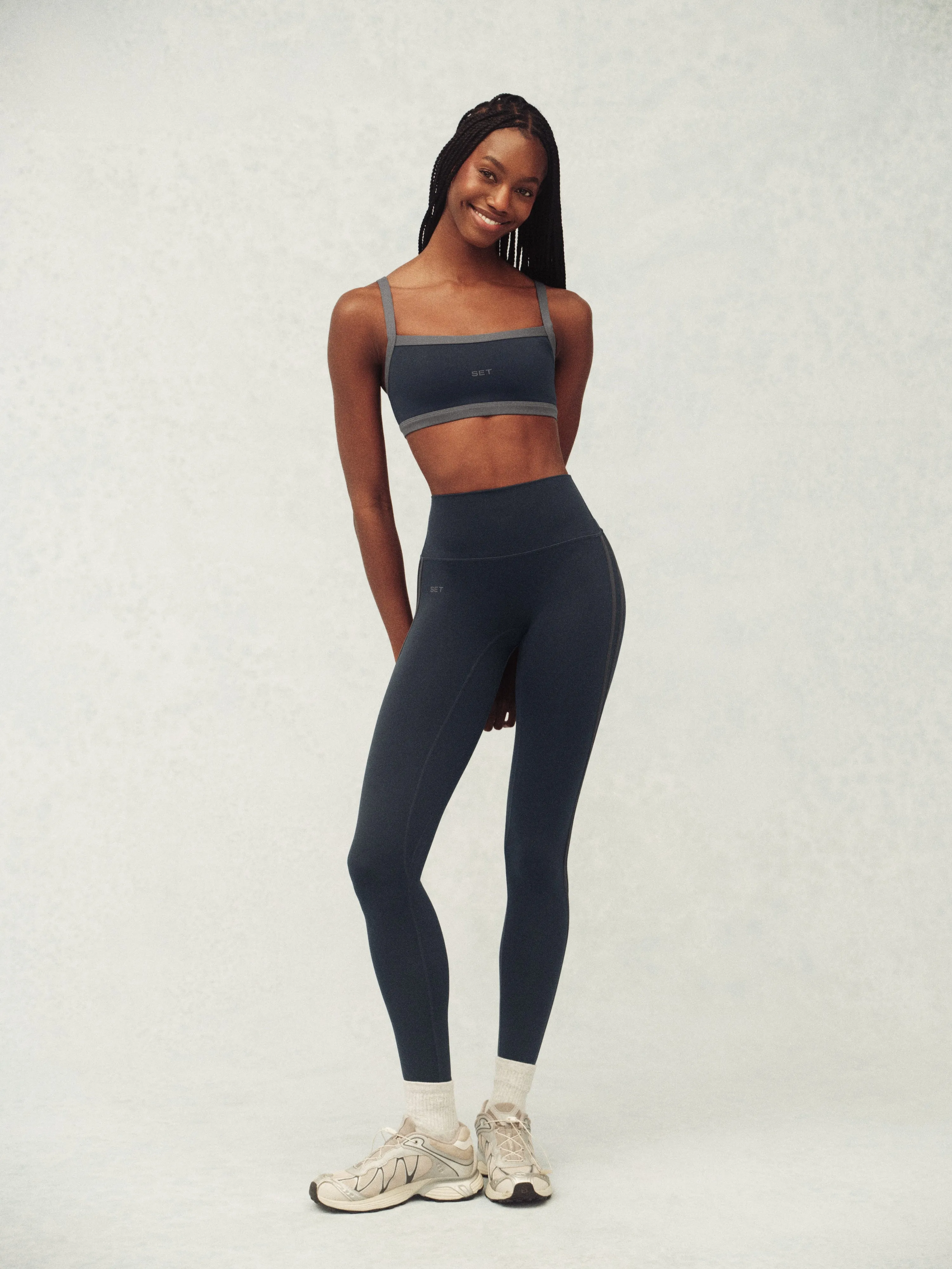 LUXFORM® LUX DUO STRIPE LEGGINGS - INDIGO sold by SETactive