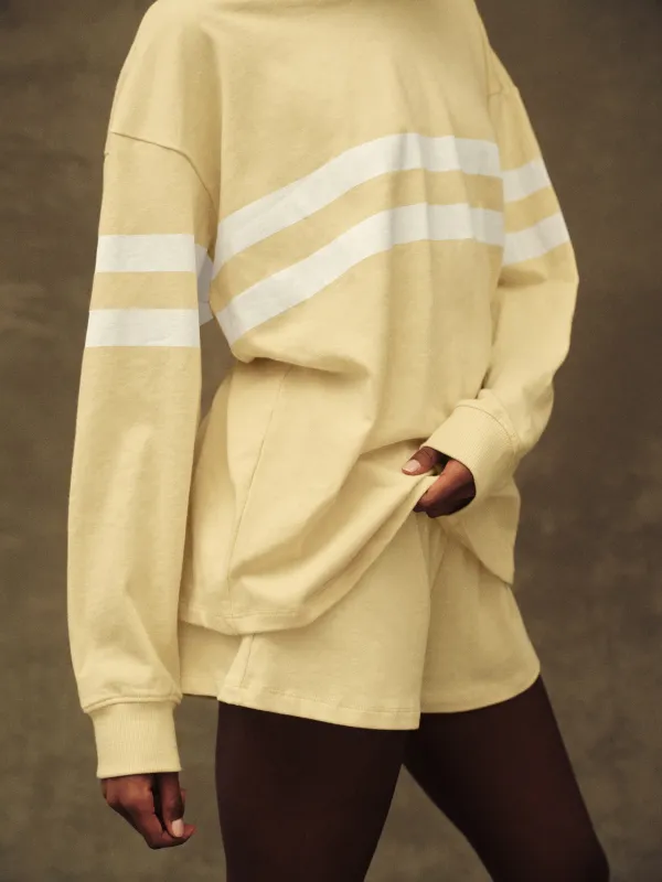 HEAVY COTTON EASY STRIPE LONG SLEEVE - BUTTER sold by SETactive