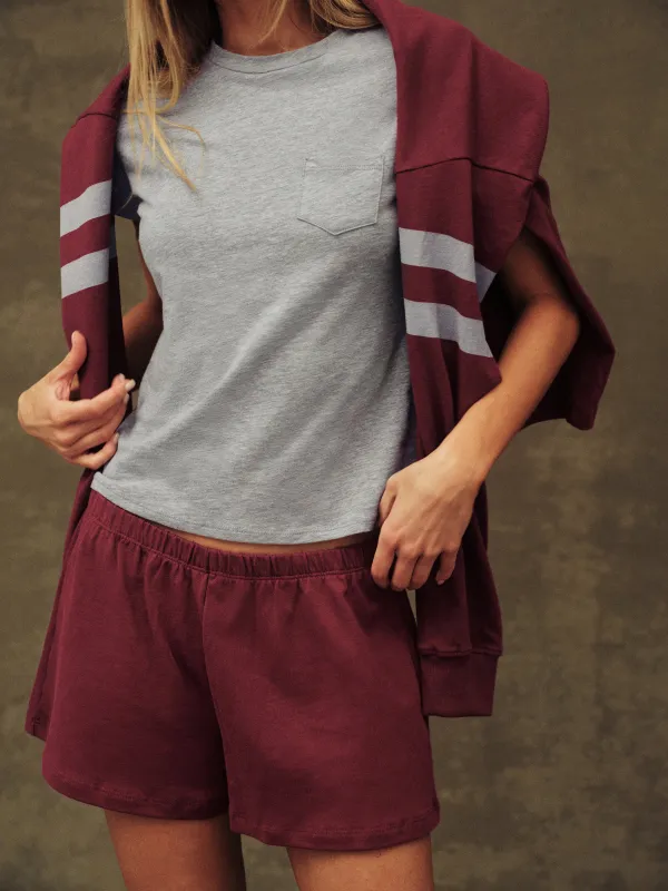 HEAVY COTTON EASY SHORTS - SEPIA made by SETactive