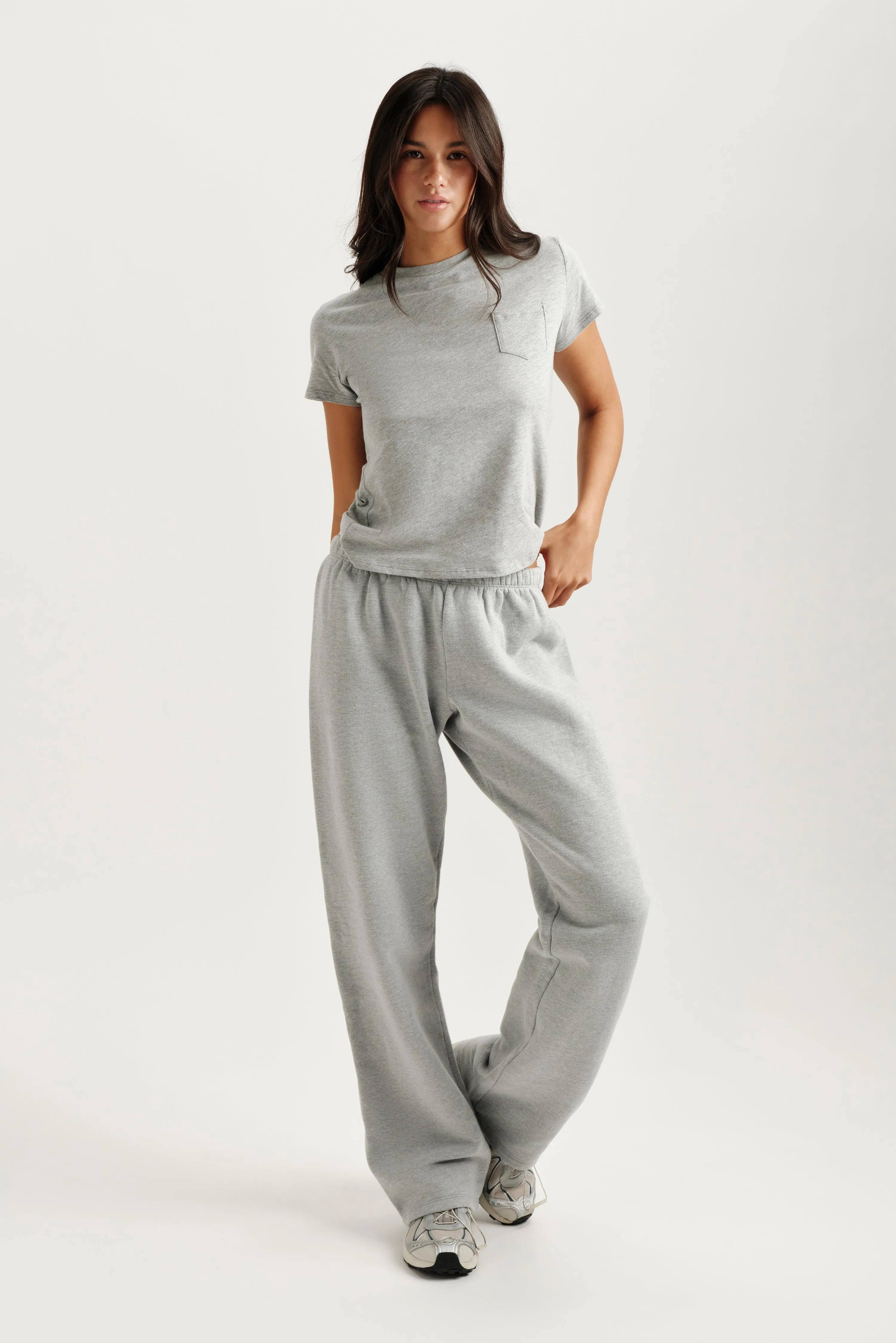 MIDWEIGHT SWEATS STAPLE STRAIGHT LEG SWEATPANTS - FOG HEATHER GREY sold by SETactive product image thumbnail 2