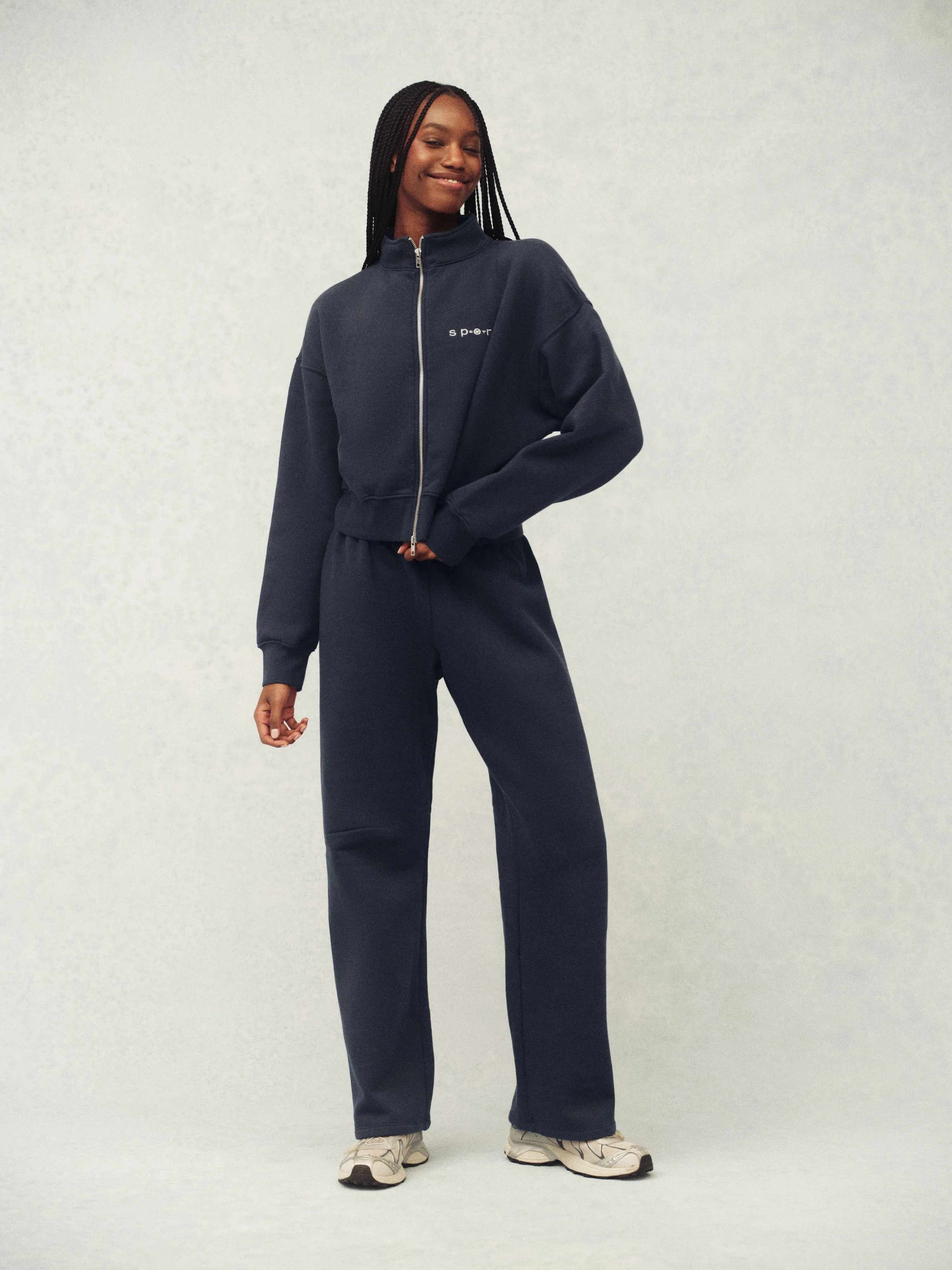 MIDWEIGHT SWEATS STAPLE STRAIGHT LEG SWEATPANTS - INDIGO sold by SETactive