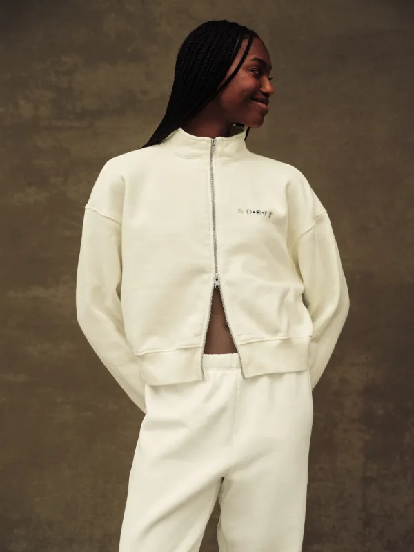 MIDWEIGHT SWEATS STAPLE SET FUNNEL ZIP - HAVEN made by SETactive