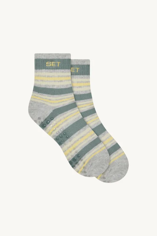 SET STRIPE SHORTY GRIP SOCKS - WASHED made by SETactive