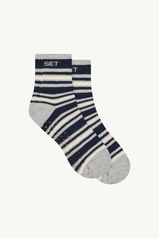 SET STRIPE SHORTY GRIP SOCKS - ANALOG made by SETactive