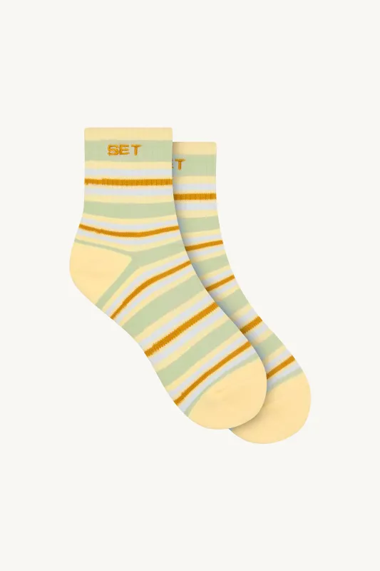 SET STRIPE SHORTY SOCKS - MELON made by SETactive