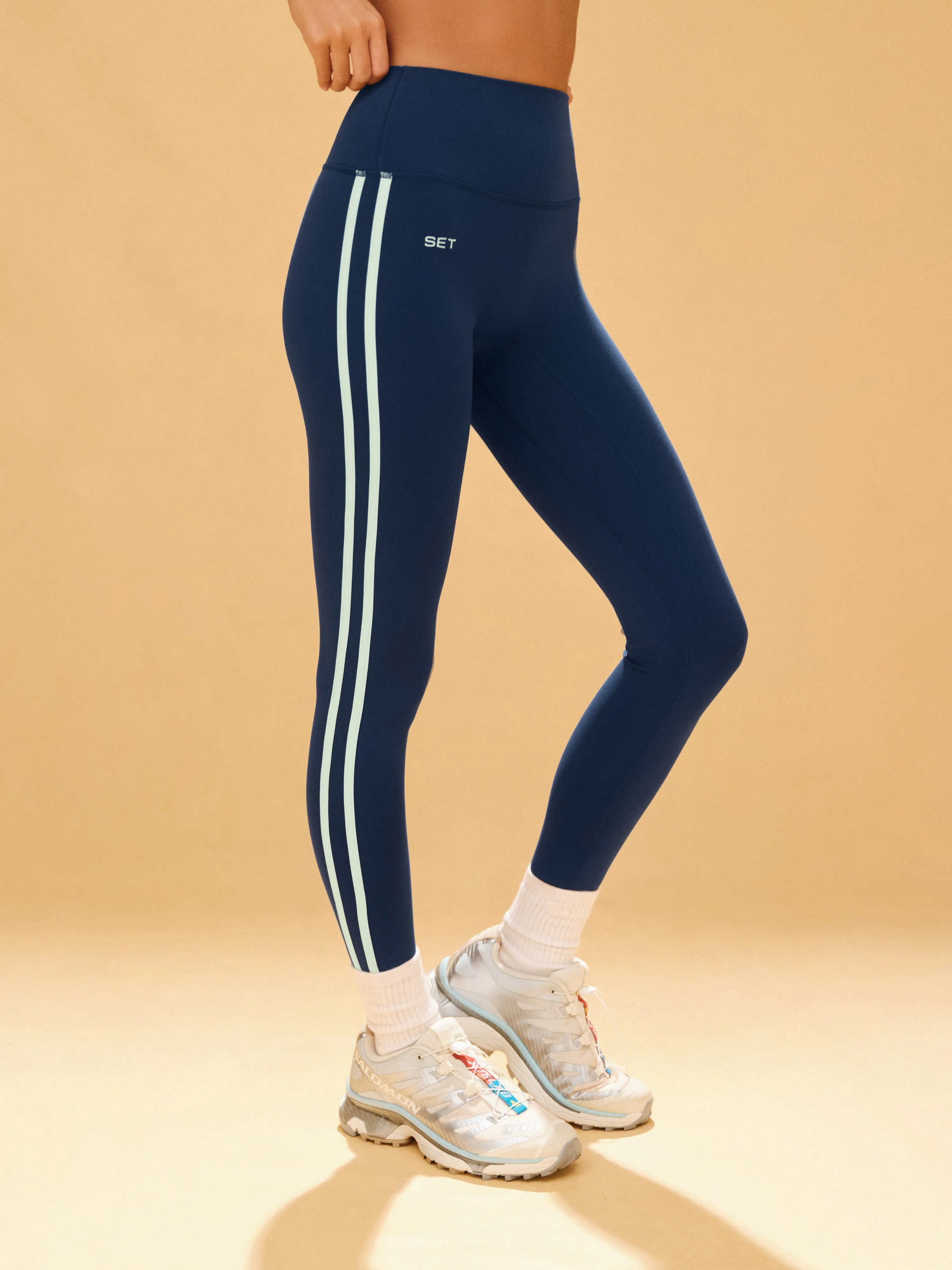 LUXFORM® LUX DUO STRIPE LEGGINGS - SPEARMINT sold by SETactive product image thumbnail 2