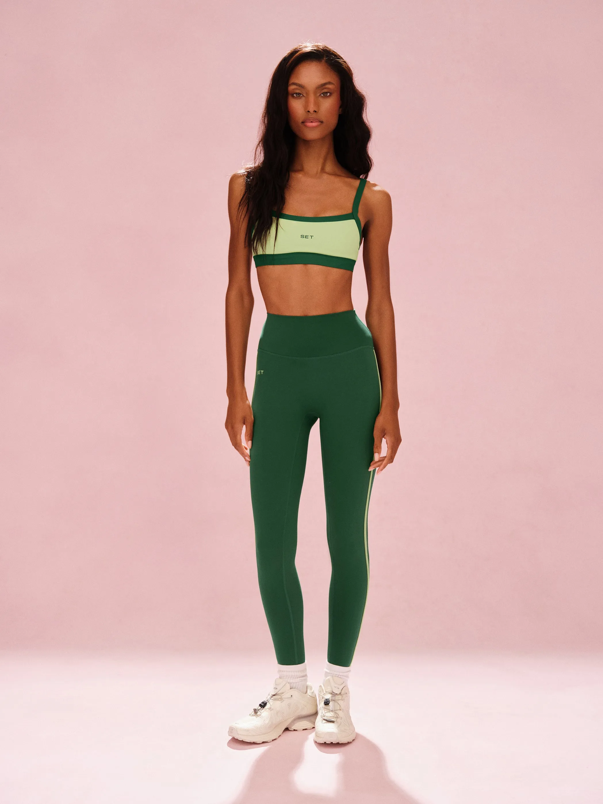 SPORTBODY® SPORTY STRIPE LEGGINGS - LAWN sold by SETactive product image thumbnail 2