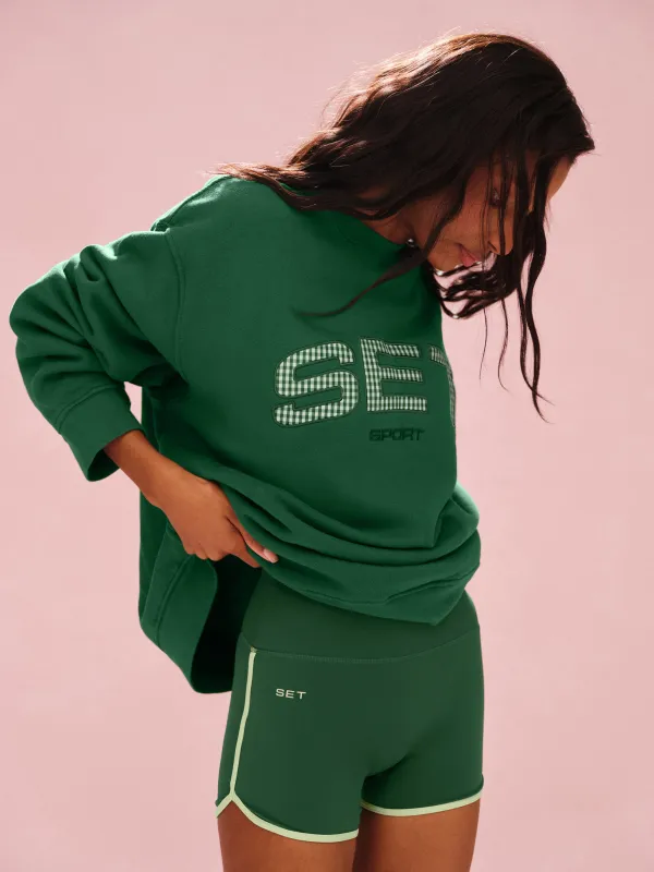 MIDWEIGHT SWEATS STAPLE SET CREWNECK - LAWN made by SETactive