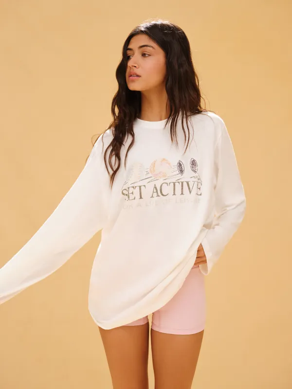 CLASSIC COTTON DAILY CLUB SET LONG SLEEVE - BLANC made by SETactive
