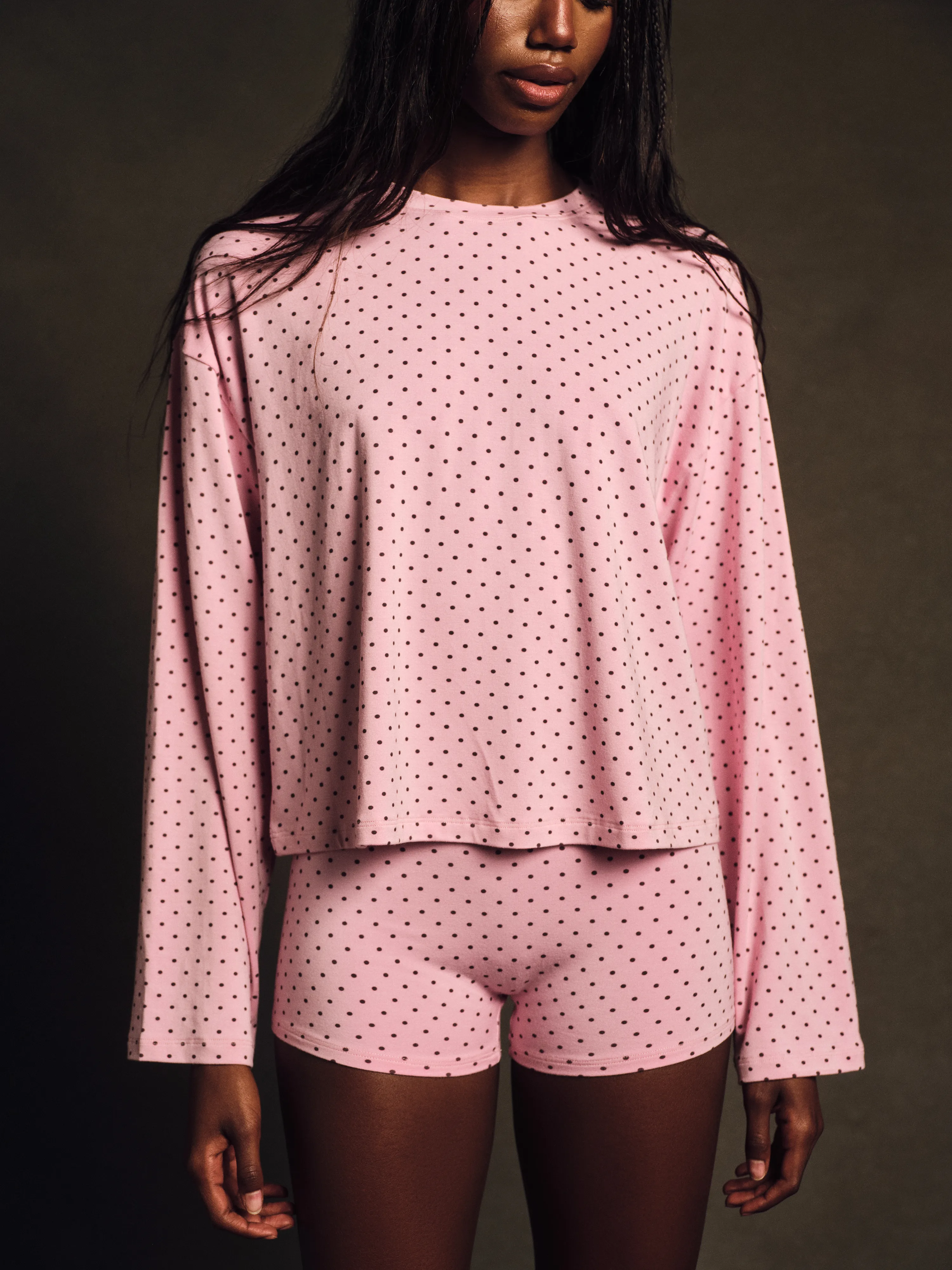SLEEP JERSEY COMFORT POLKA DOT SLEEP SHORTS - SWIRL sold by SETactive product image thumbnail 3