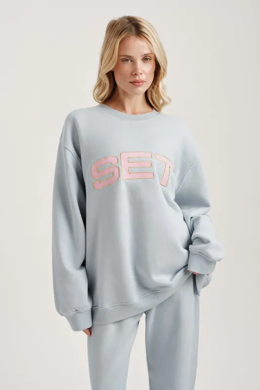 MIDWEIGHT SWEATS STAPLE SET CREWNECK - BLUSH made by SETactive