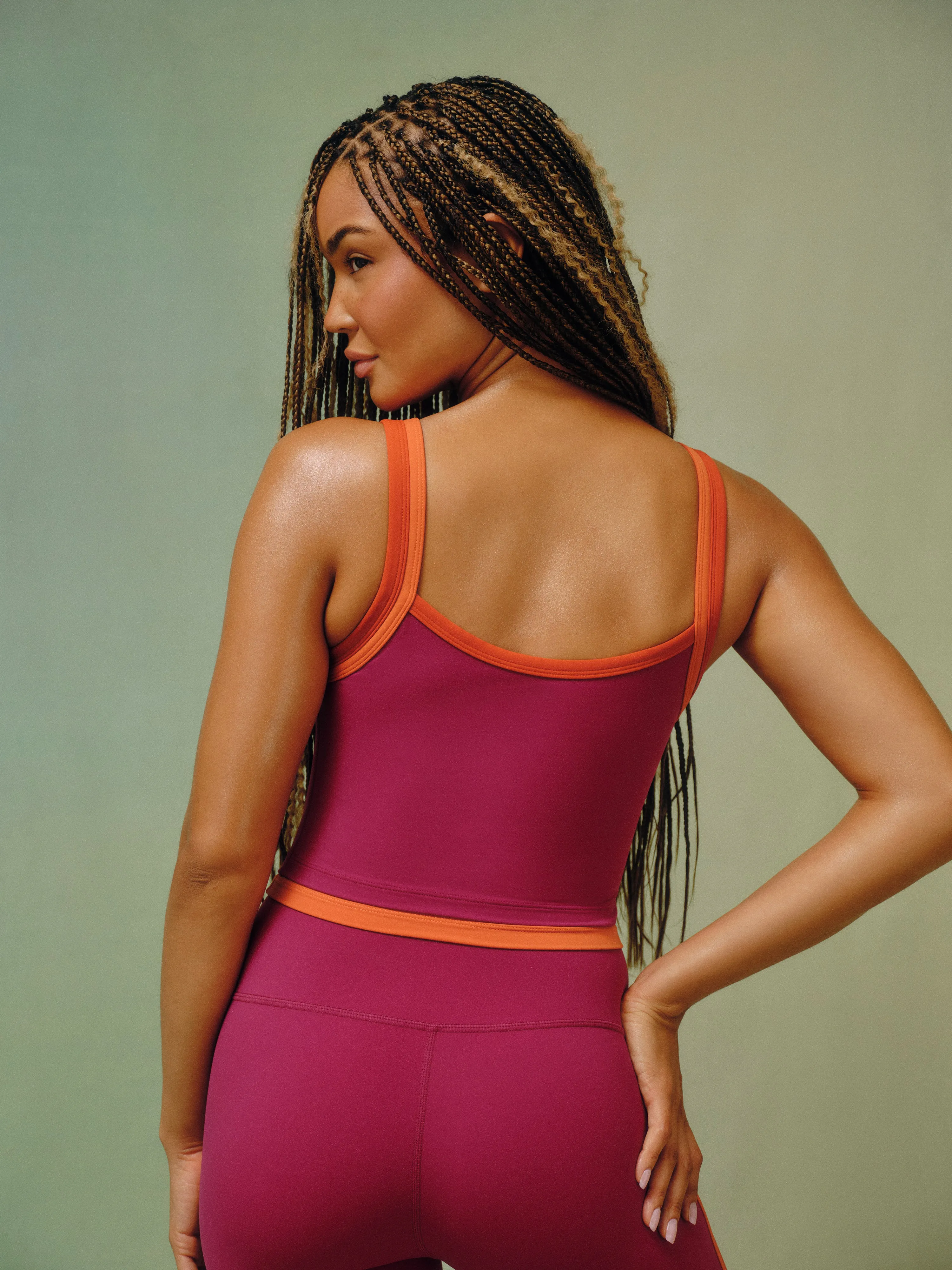AERALINE™ BREATHE CONTRAST DOUBLE STRAP TANK - HEATWAVE sold by SETactive product image thumbnail 3
