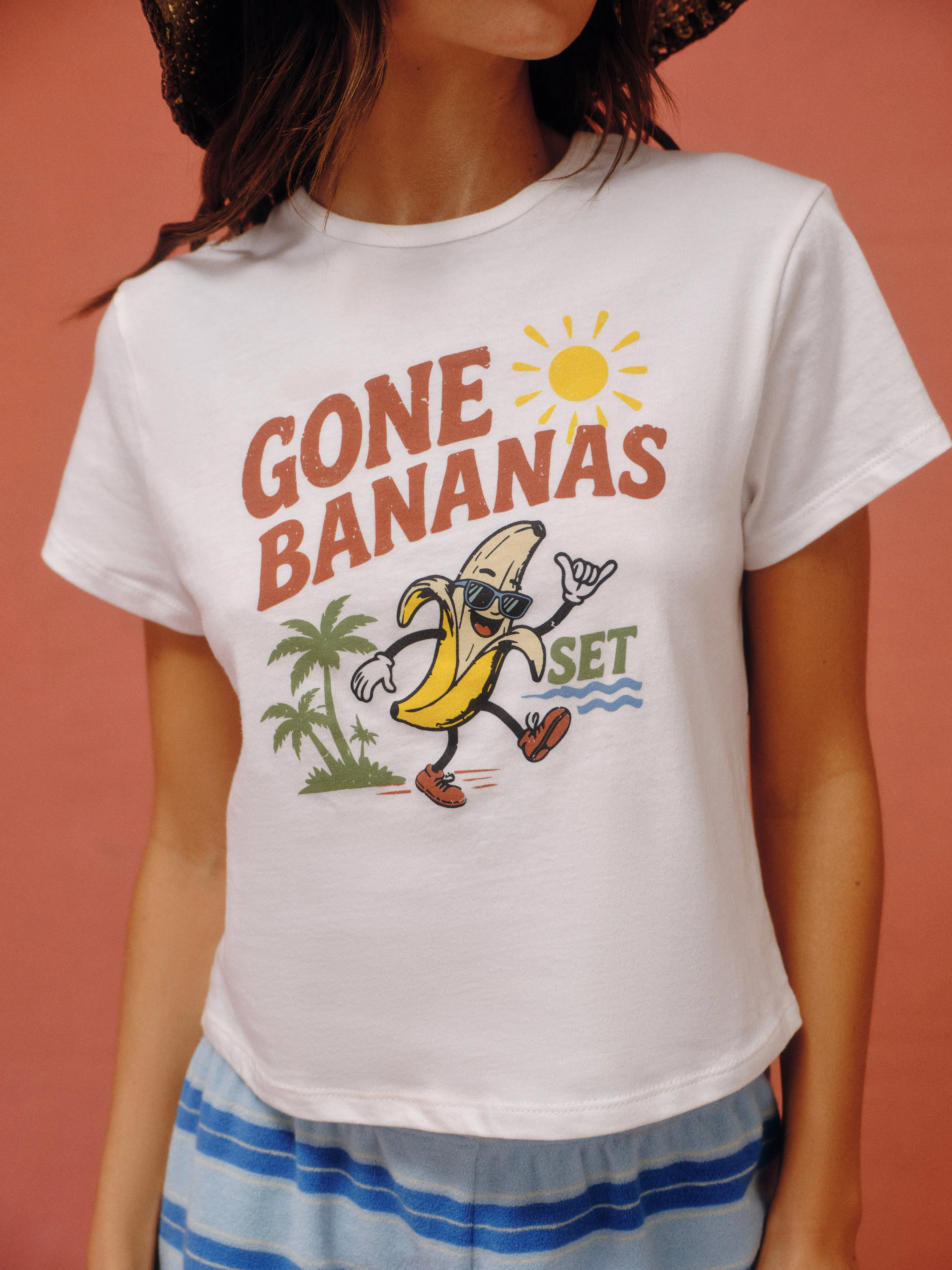 CLASSIC COTTON DAILY GONE BANANAS TEE - SOLEIL sold by SETactive