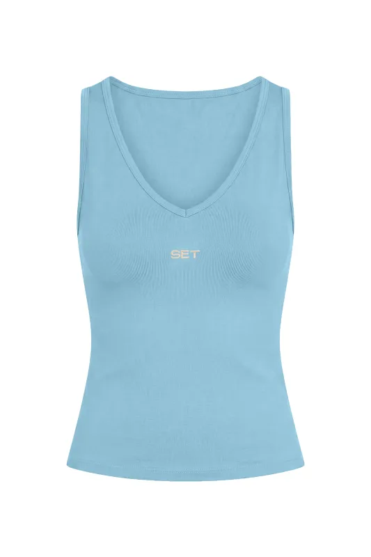 STRETCH COTTON ESSENTIAL SET SCOOP V TANK - REEF made by SETactive