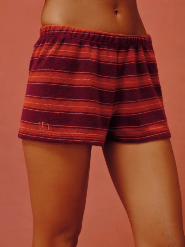 TOWEL TERRY TERRY STRIPE SHORTS - HEATWAVE made by SETactive