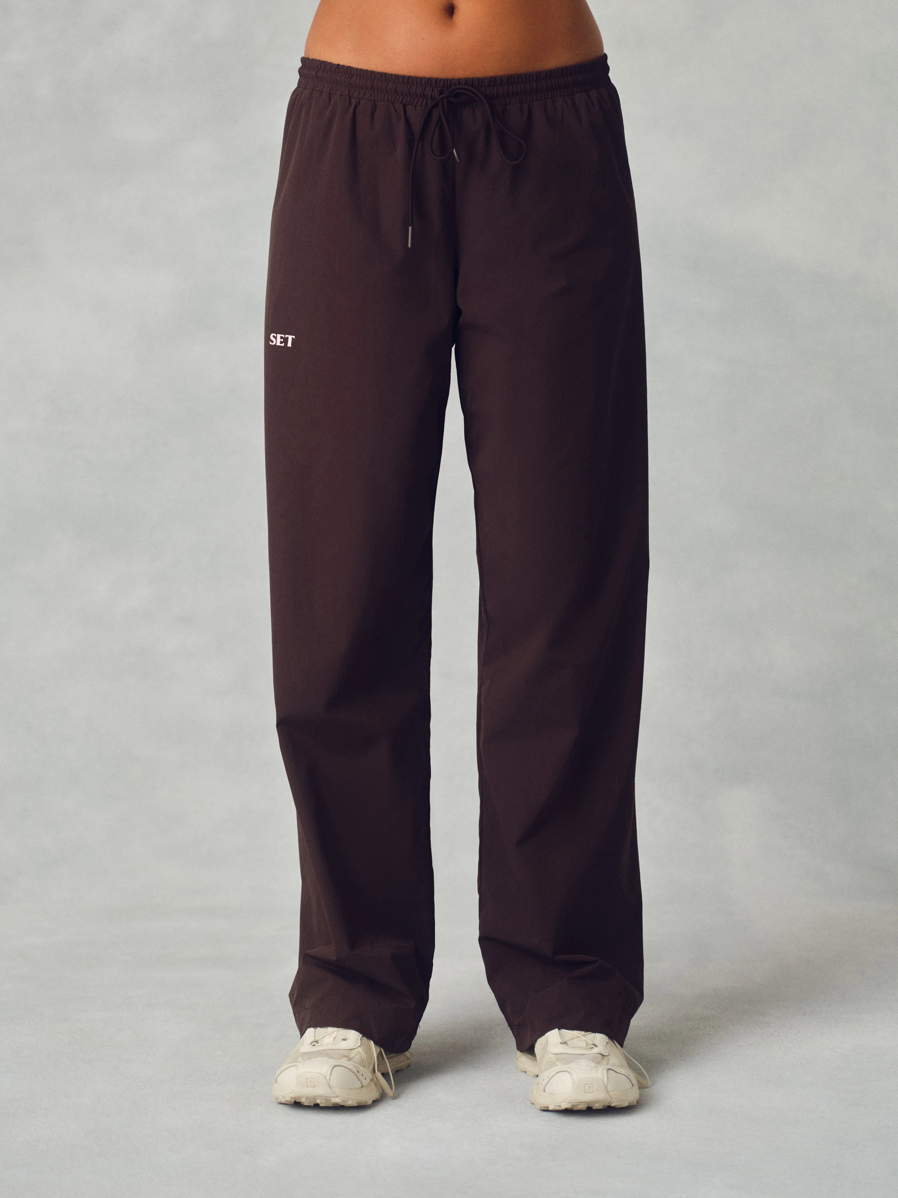 NYLON TRACK STRAIGHT LEG PANTS - DRIFTWOOD sold by SETactive product image thumbnail 2
