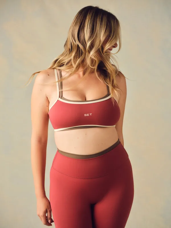SPORTBODY® SPORTY STRAP BRA - SWEET TEA made by SETactive